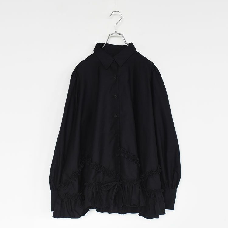 frill hem long sleeve shirts フリルヘム ロングスリーブシャツ/CC