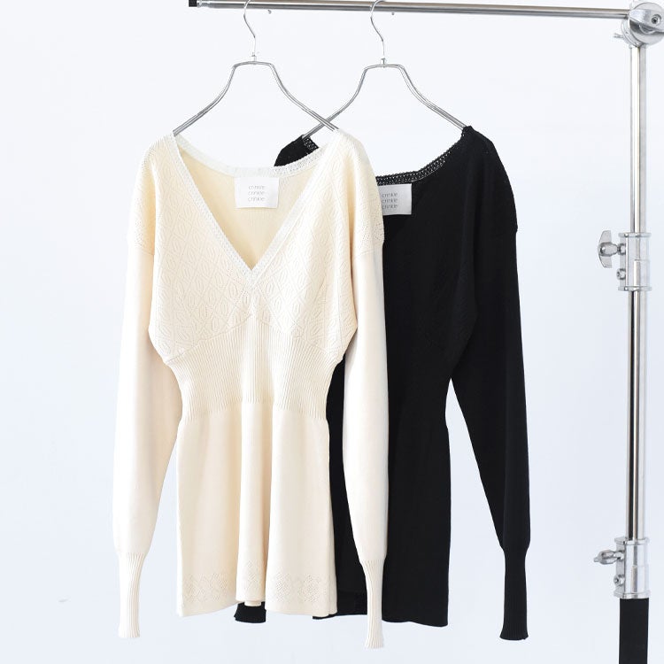 geometric jacquard knit ジオメトリック ジャガードニット