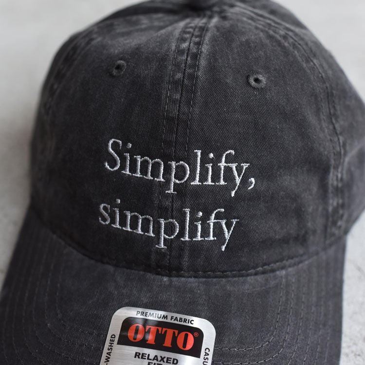 Strap Back Cap "Simplify,simplify"　ストラップバックキャップ