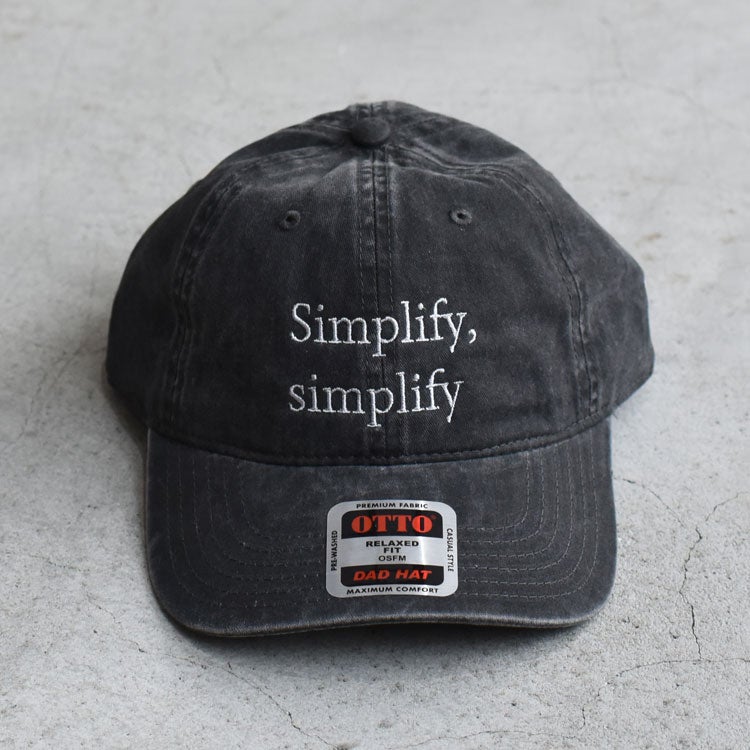 Strap Back Cap "Simplify,simplify"　ストラップバックキャップ