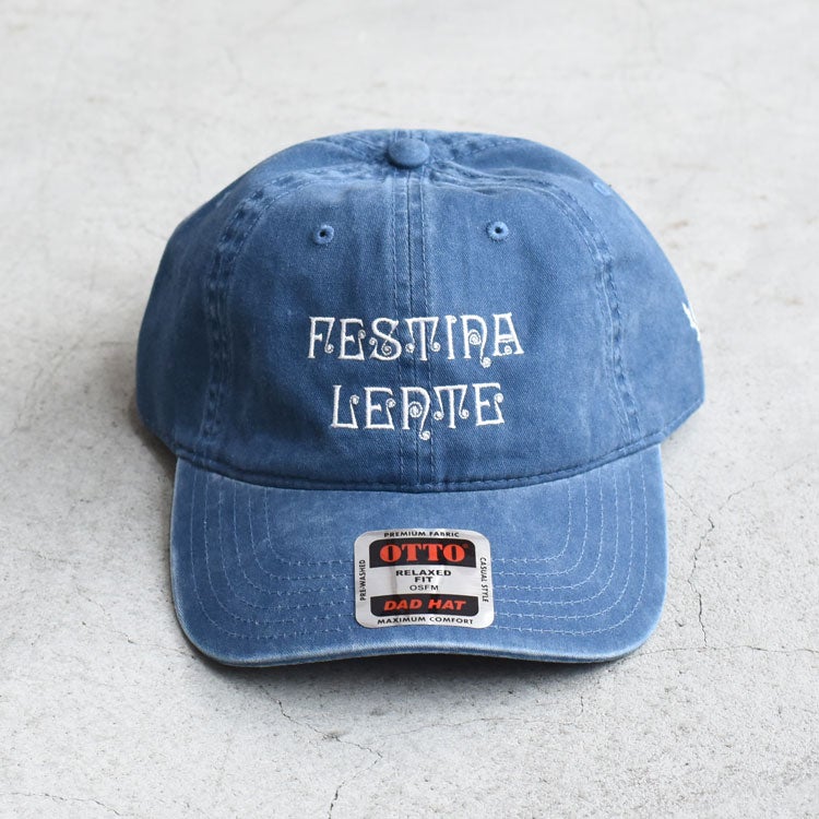 Strap Back Cap "FESTINA LENTE"　ストラップバックキャップ