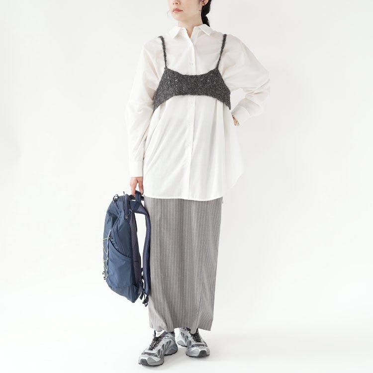 SALE 30％OFF】T/C sheer wide shirt T/Cシアーワイドシャツ/1-230162