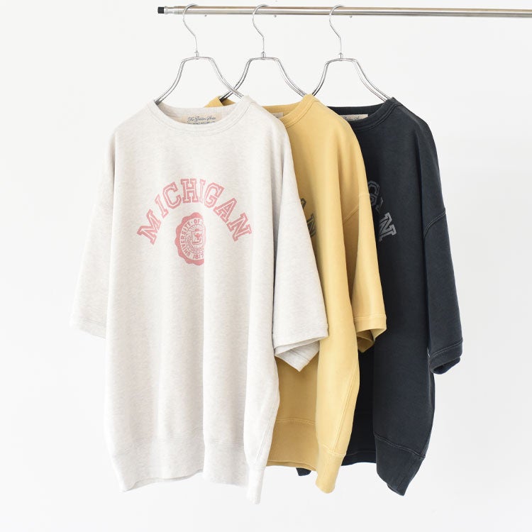 SP加工裏毛半袖スウェットMICHIGAN