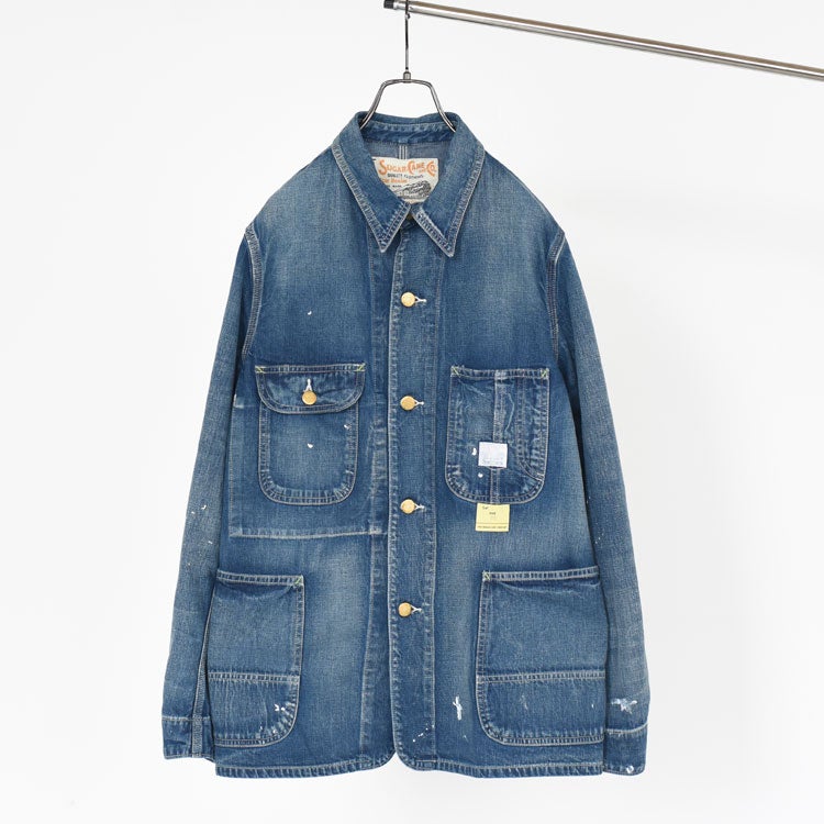 11oz. BLUE DENIM WORK COAT AGED MODEL 11オンス ブルーデニム ワークコート エイジモデル