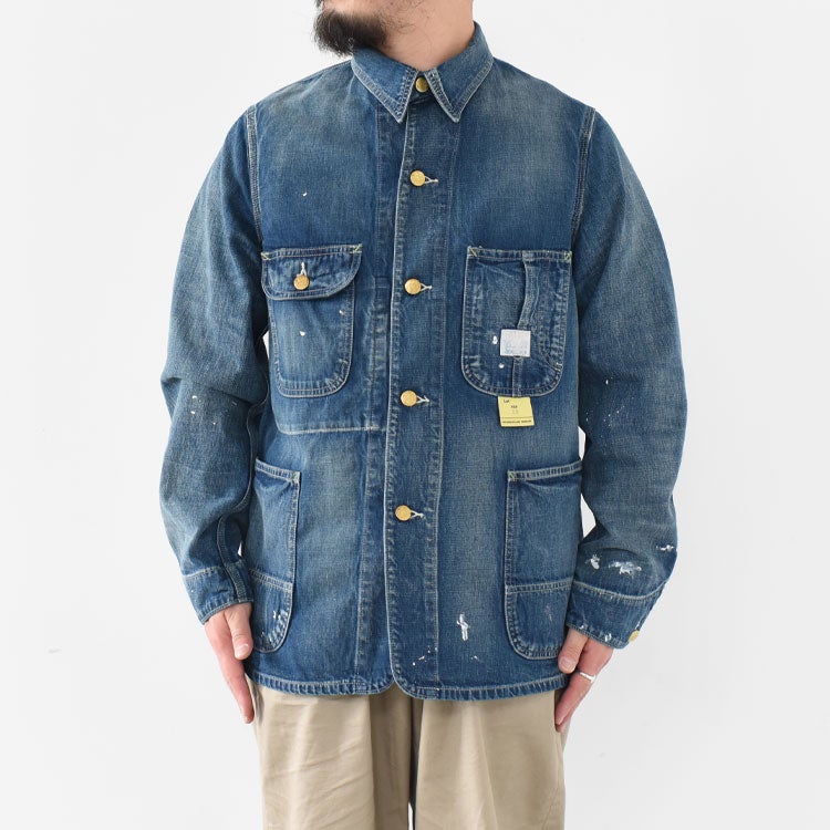 11oz. BLUE DENIM WORK COAT AGED MODEL 11オンス ブルーデニム ワークコート エイジモデル