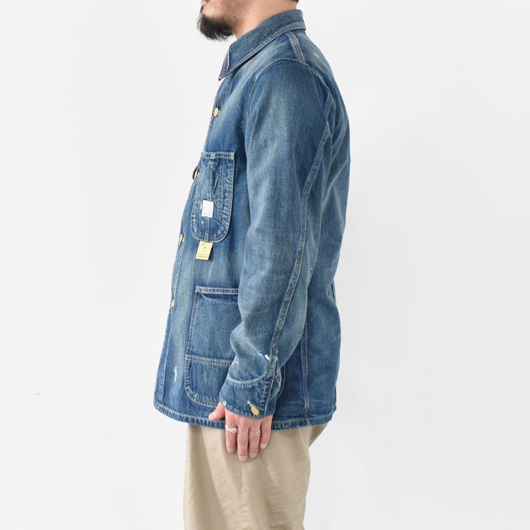 11oz. BLUE DENIM WORK COAT AGED MODEL 11オンス ブルーデニム ワークコート エイジモデル