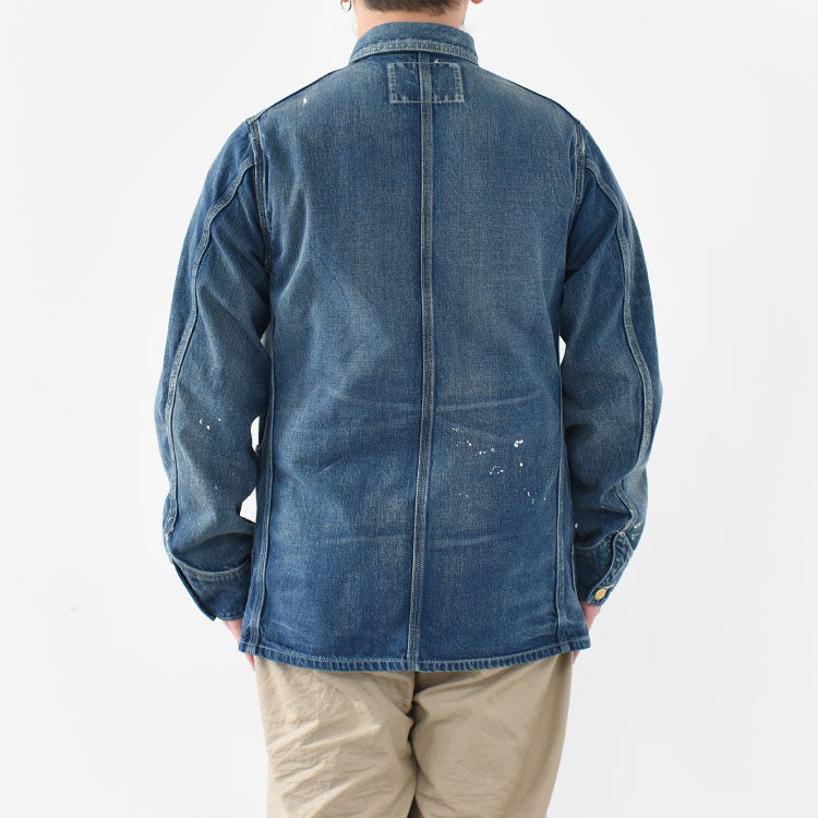 11oz. BLUE DENIM WORK COAT AGED MODEL 11オンス ブルーデニム ワークコート エイジモデル
