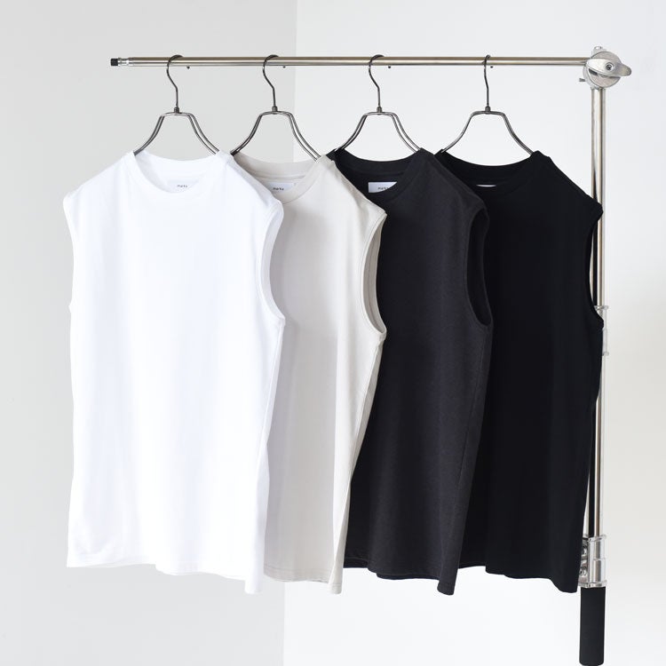 Organic Cotton Knit 40/2 Sleeveless Tee オーガニックコットン40/2天竺 スリーブレスTシャツ