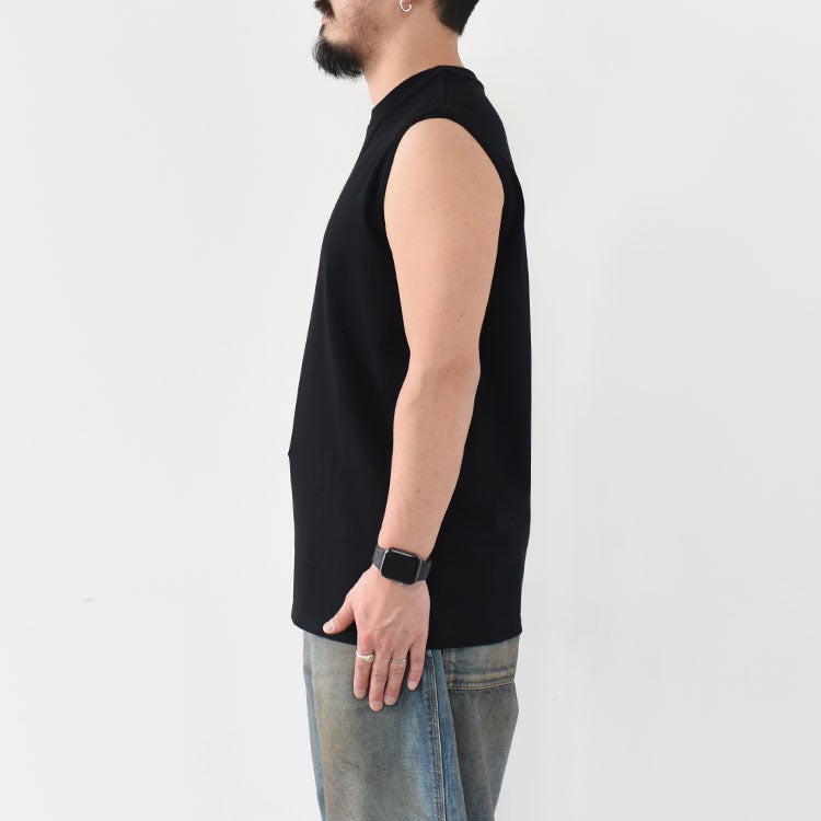 Organic Cotton Knit 40/2 Sleeveless Tee オーガニックコットン40/2天竺 スリーブレスTシャツ