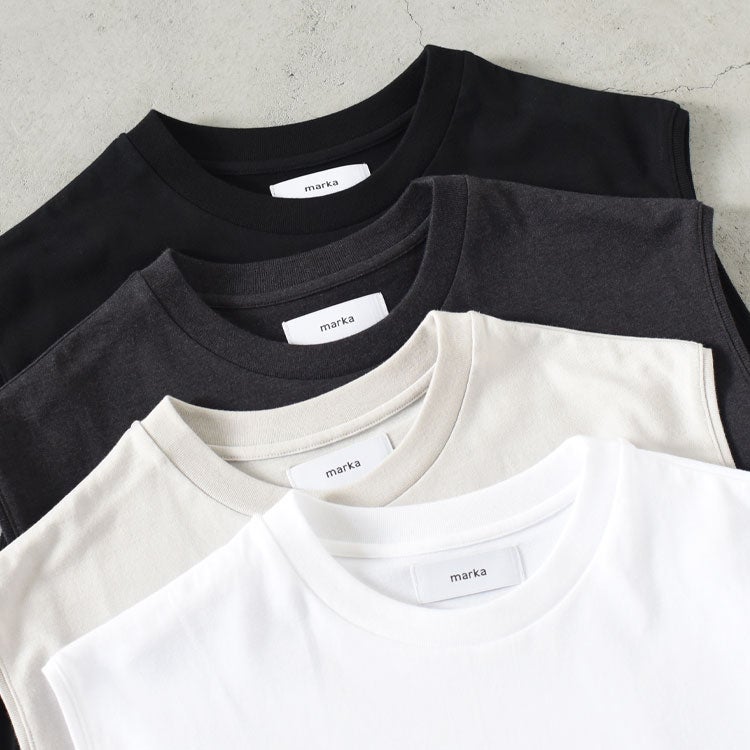 Organic Cotton Knit 40/2 Sleeveless Tee オーガニックコットン40/2天竺 スリーブレスTシャツ