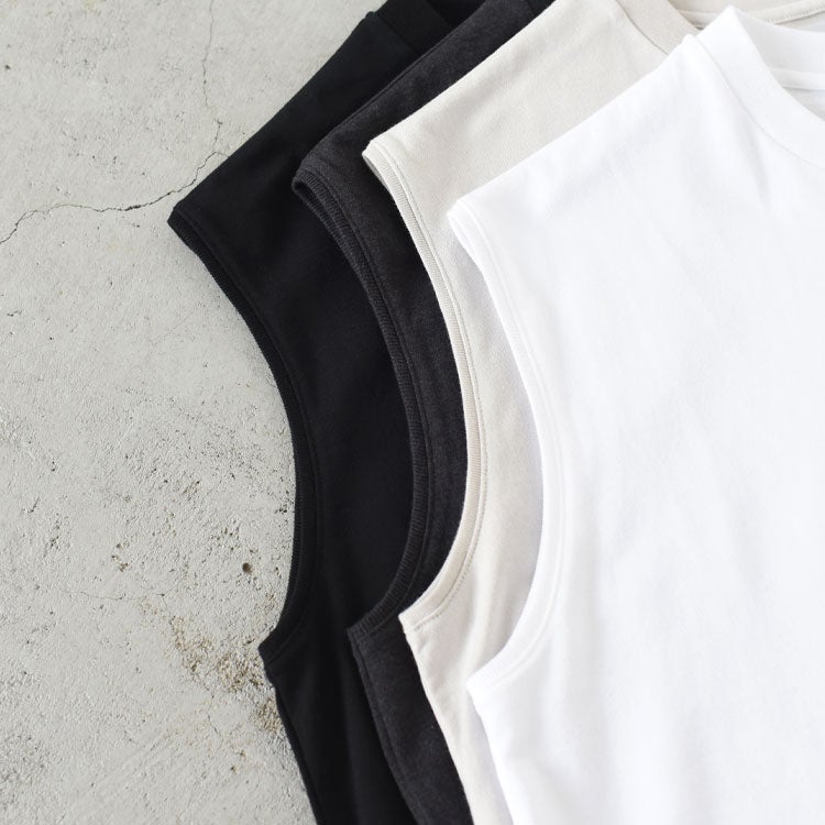 Organic Cotton Knit 40/2 Sleeveless Tee オーガニックコットン40/2天竺 スリーブレスTシャツ