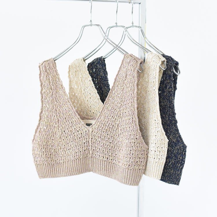 DOUBLE HONEYCOMB MESH-KNIT CROPPED VEST ダブルハニカム メッシュニット クロップドベスト