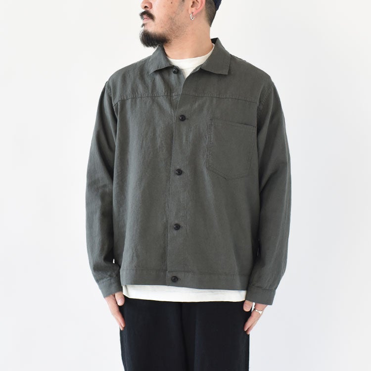 【未使用】リネンシャツジャケット/Sサイズ SALE 20％OFF】LINEN SHORT JACKET リネンシャツジャケット/ALV-00108