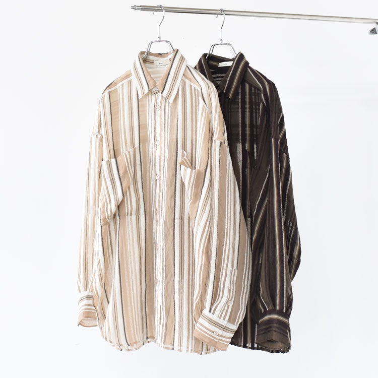 Sheer Stripe Shirts シアーストライプシャツ/62520424/anuke