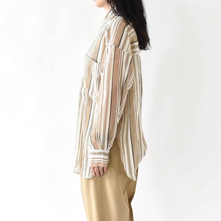 SALE 30％OFF】Sheer Stripe Shirts シアーストライプシャツ/62520424