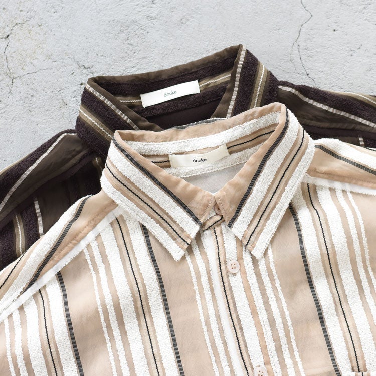 Sheer Stripe Shirts シアーストライプシャツ/62520424/anuke