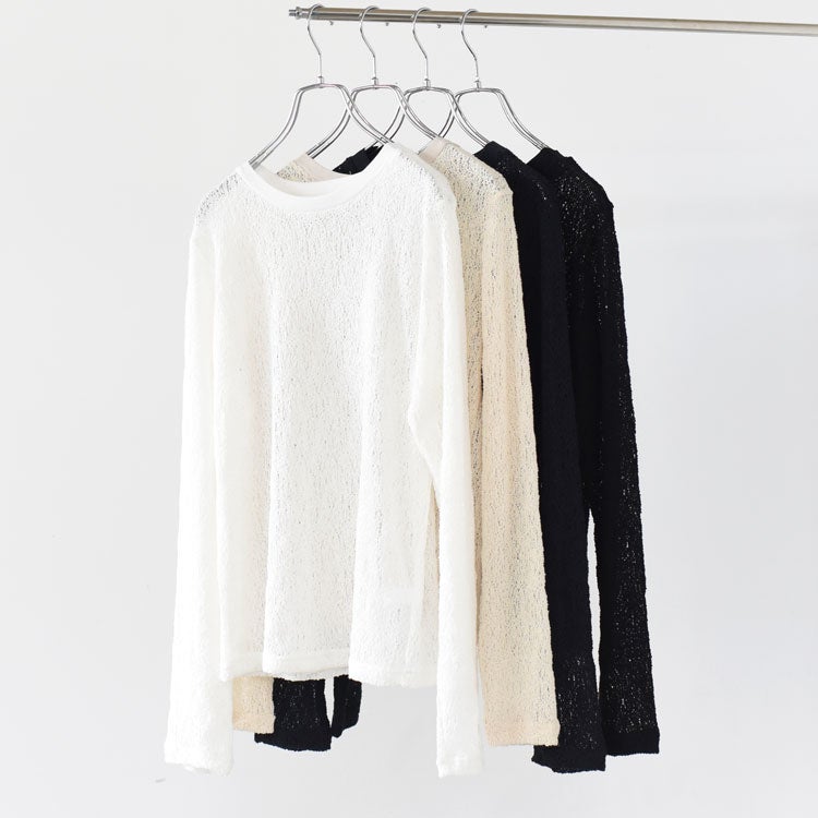 lace crew neck T shirt レース クルーネックTシャツ