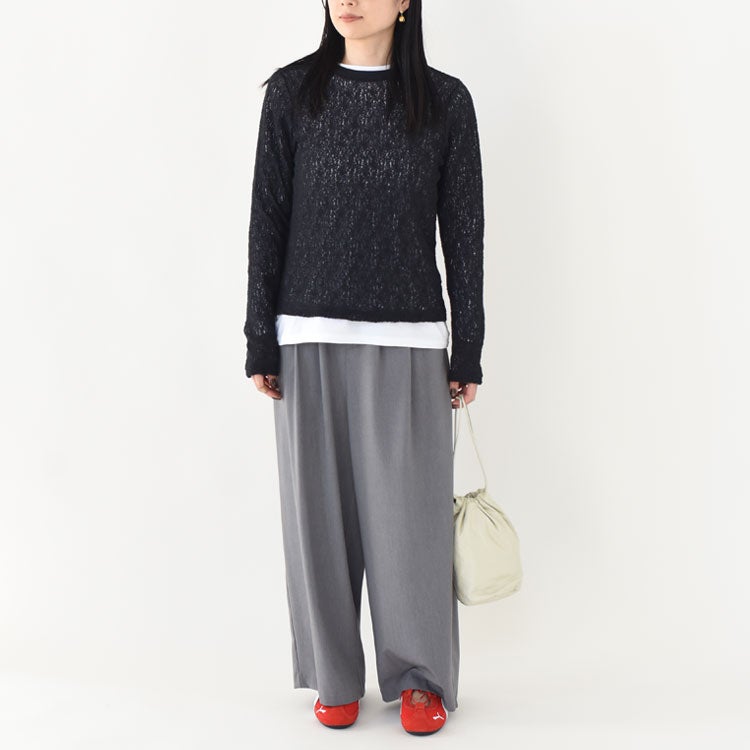 lace crew neck T shirt レース クルーネックTシャツ