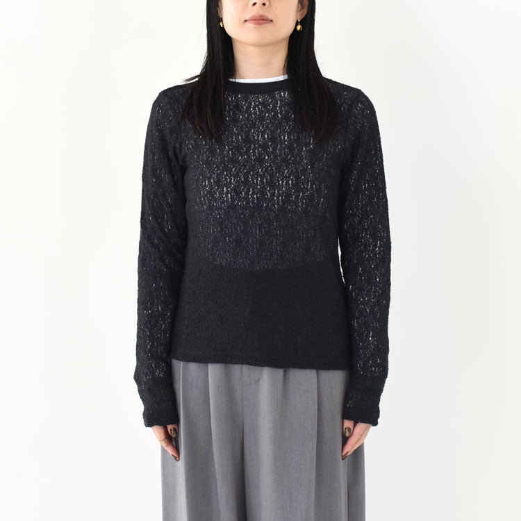 lace crew neck T shirt レース クルーネックTシャツ
