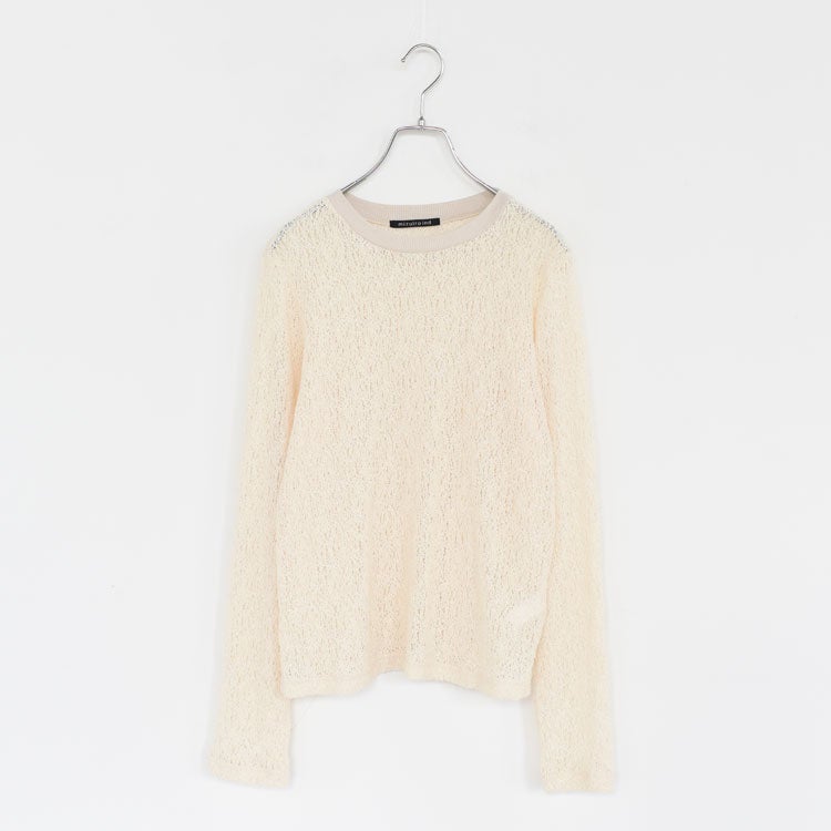 lace crew neck T shirt レース クルーネックTシャツ