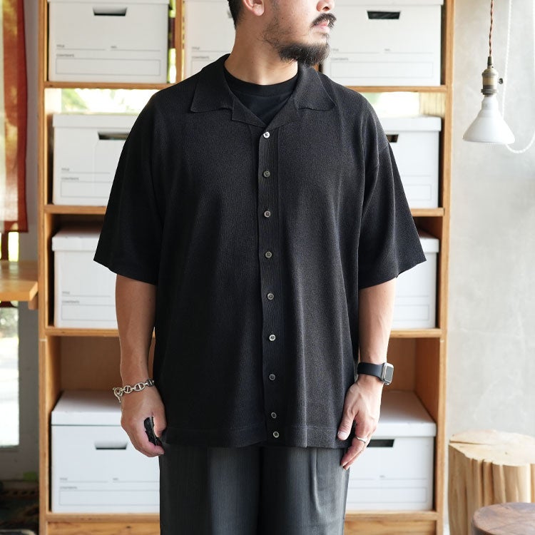 Washi Open Collar S/S Shirt 和紙オープンカラーショートスリーブシャツ