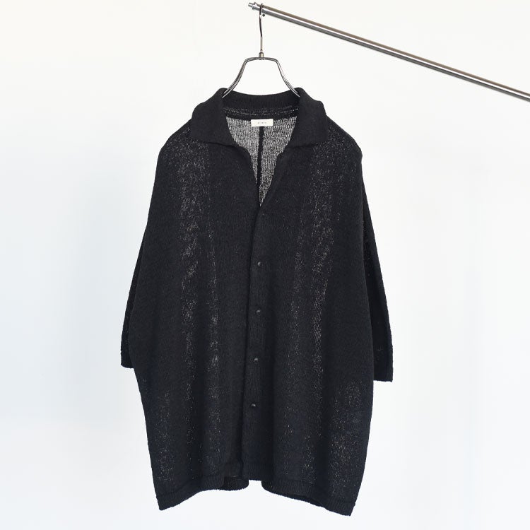 WASHI OPEN COLLAR SHIRTS KNIT　和紙オープンカラーシャツニット