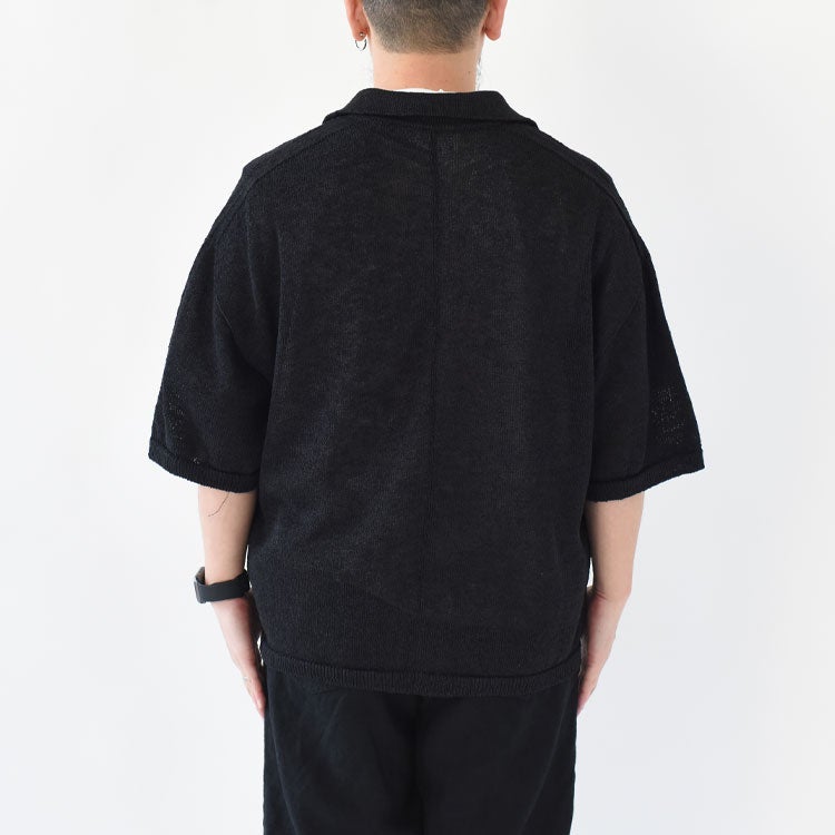 WASHI OPEN COLLAR SHIRTS KNIT　和紙オープンカラーシャツニット