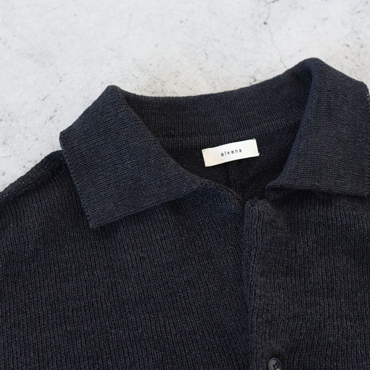 WASHI OPEN COLLAR SHIRTS KNIT　和紙オープンカラーシャツニット