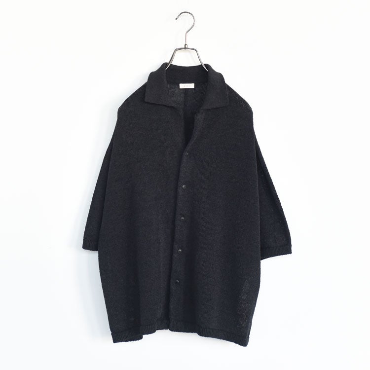 WASHI OPEN COLLAR SHIRTS KNIT　和紙オープンカラーシャツニット