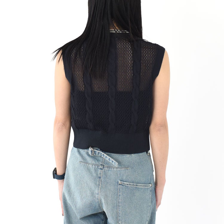 Mesh Cable Knit Tank　メッシュケーブルニットタンク