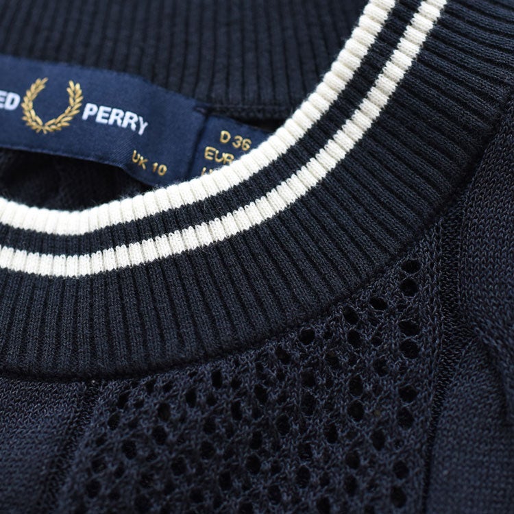 Mesh Cable Knit Tank メッシュケーブルニットタンク/K2126/FRED PERRY