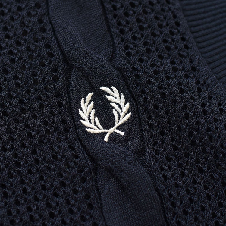 Mesh Cable Knit Tank メッシュケーブルニットタンク/K2126/FRED PERRY
