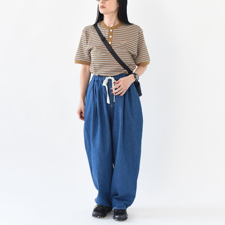 Multi Border Waffle Henleyneck S/S マルチボーダー ワッフルヘンリーネック ショートスリーブ
