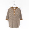 Multi Border Waffle Henleyneck S/S マルチボーダー ワッフルヘンリーネック ショートスリーブ