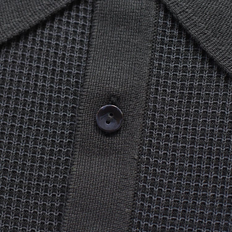 Tonic Waffle Knitted Shirt　トニックワッフルニットポロシャツ