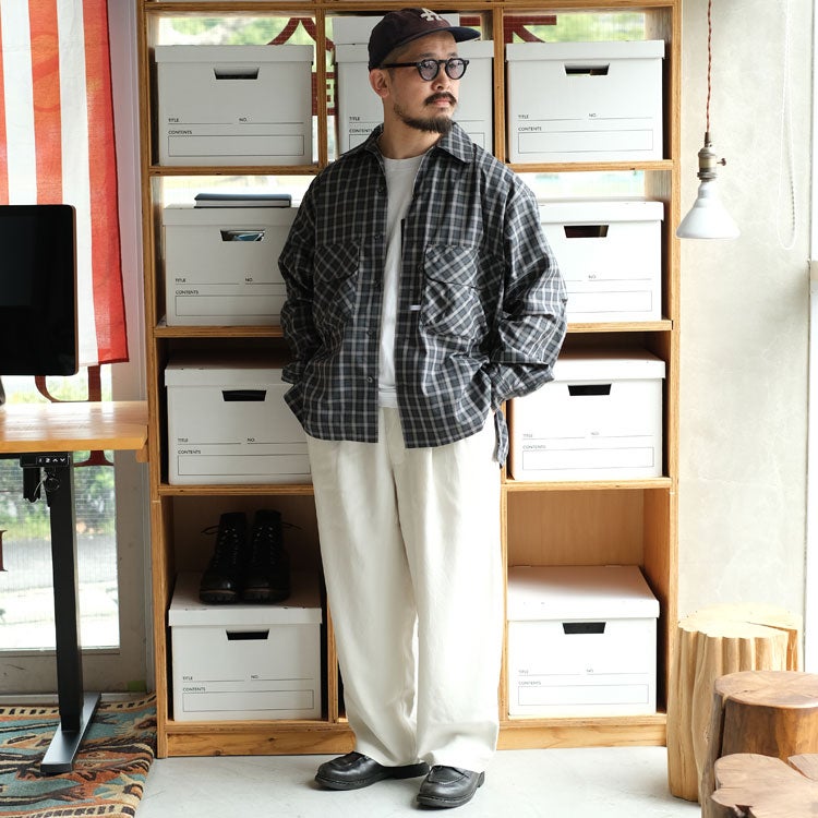 TECH SPORTS OPEN COLLAR SHIRT L/S GREN PLAID テックスポーツオープンカラーシャツロングスリーブグレンプレイド
