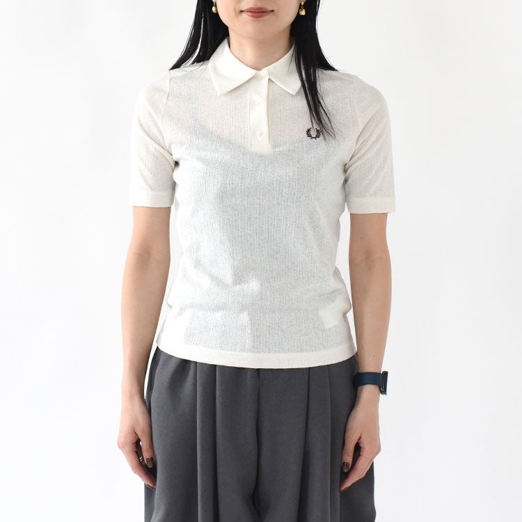 Sheer Rib Polo Shirt　シアーリブポロシャツ