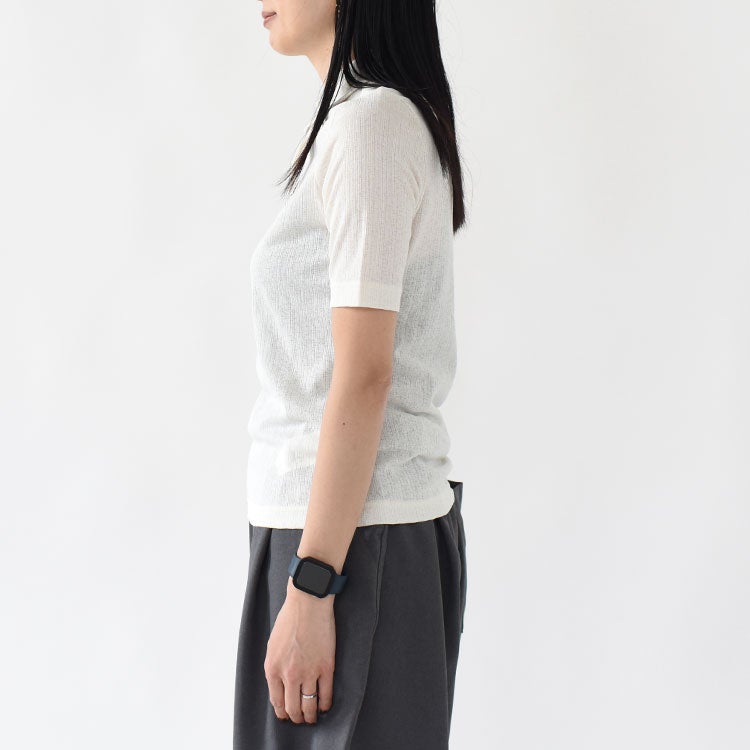 Sheer Rib Polo Shirt　シアーリブポロシャツ