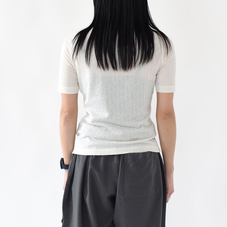 Sheer Rib Polo Shirt　シアーリブポロシャツ