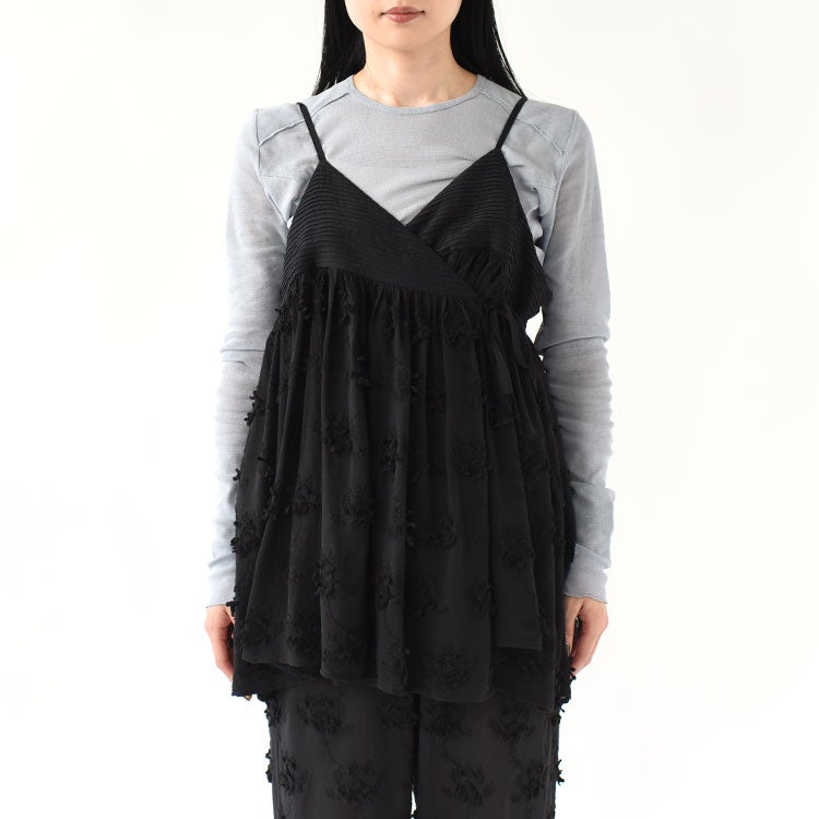 3D embroidery cache coeur camisole　3Dエンブロイダリーカシュクールキャミソール