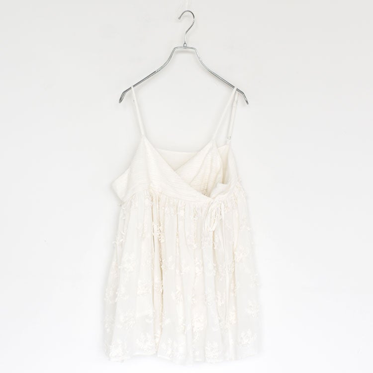 3D embroidery cache coeur camisole　3Dエンブロイダリーカシュクールキャミソール