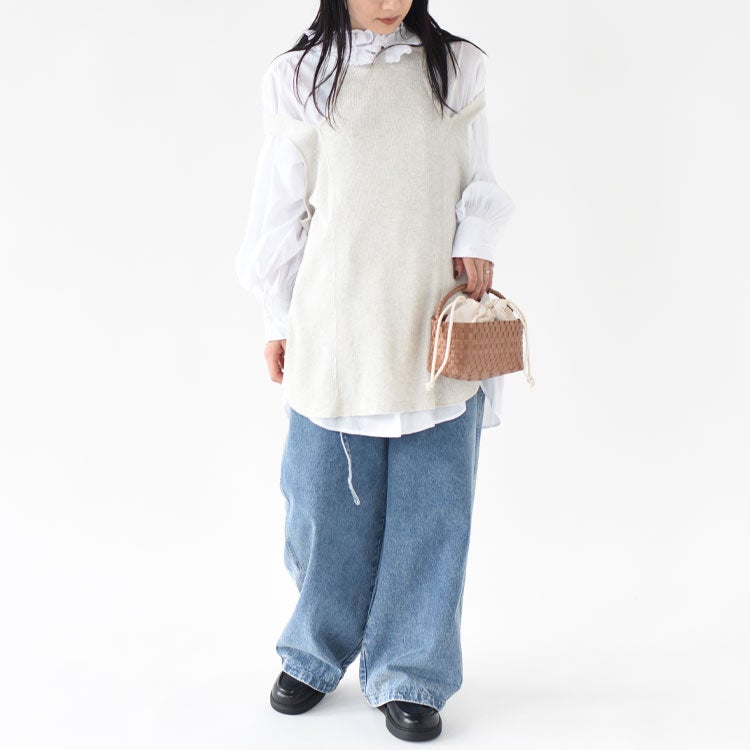 cotton frill coller shirts コットンフリルカラーシャツ