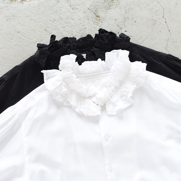 cotton frill coller shirts コットンフリルカラーシャツ