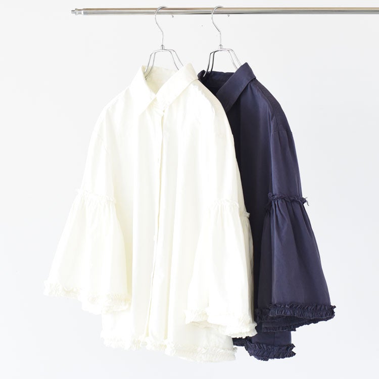garment dye frill shirts ガーメントダイフリルシャツ