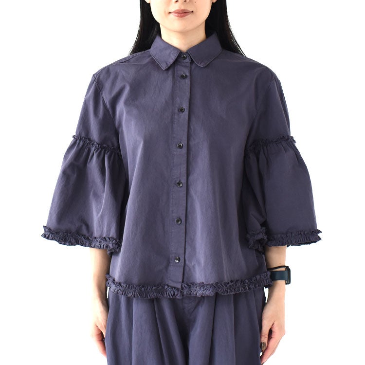 garment dye frill shirts ガーメントダイフリルシャツ