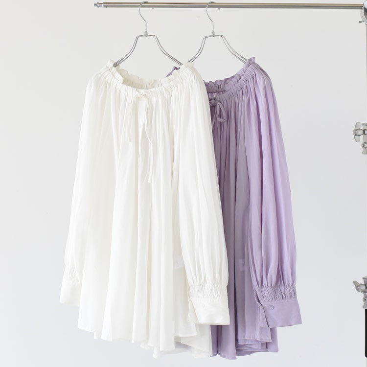 sheer gather volume blouse シアーギャザーボリュームブラウス