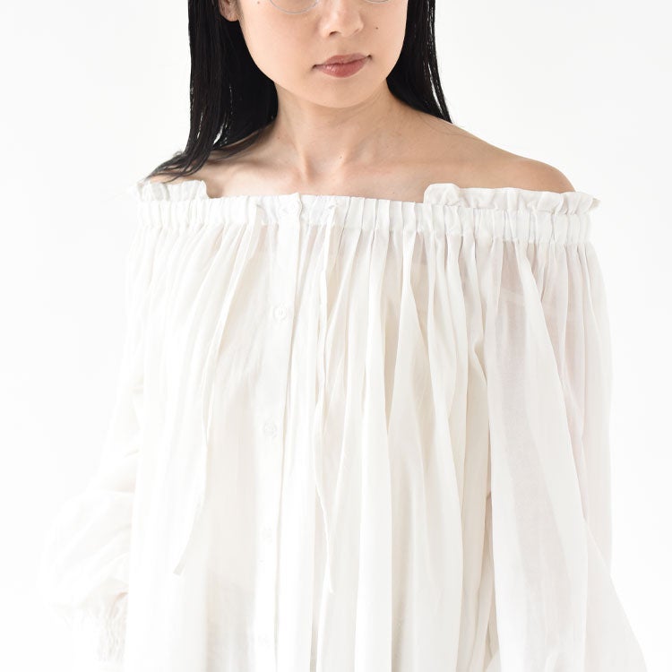 sheer gather volume blouse シアーギャザーボリュームブラウス