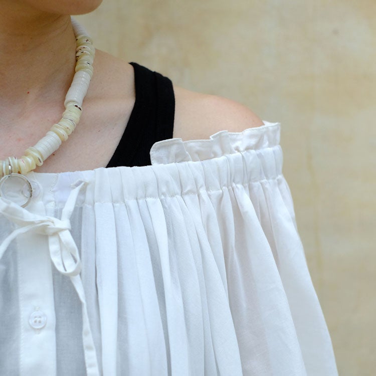 sheer gather volume blouse シアーギャザーボリュームブラウス