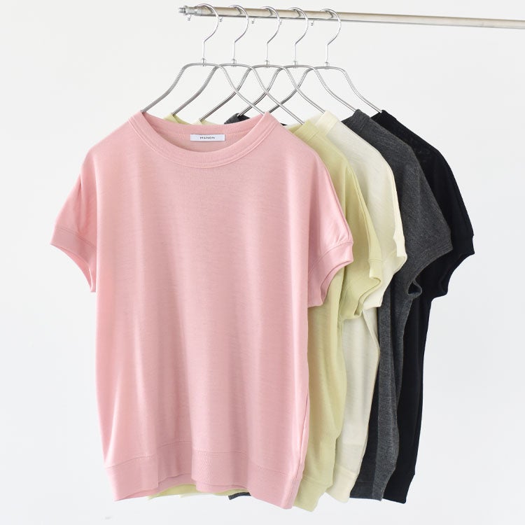 WOOL MIX COOL FRENCH SLEEVE TEE ウールミックスクールフレンチスリーブTシャツ