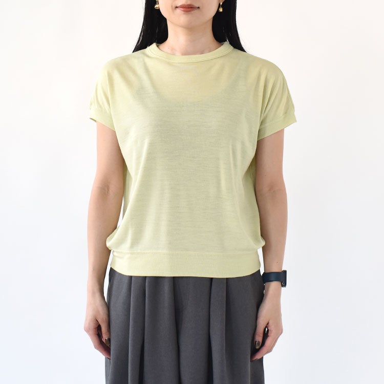 WOOL MIX COOL FRENCH SLEEVE TEE ウールミックスクールフレンチスリーブTシャツ